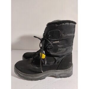 Pajar Canada Snow Boots Waterproof Flip Out Ice Cleat Key  Black Leather  9.5